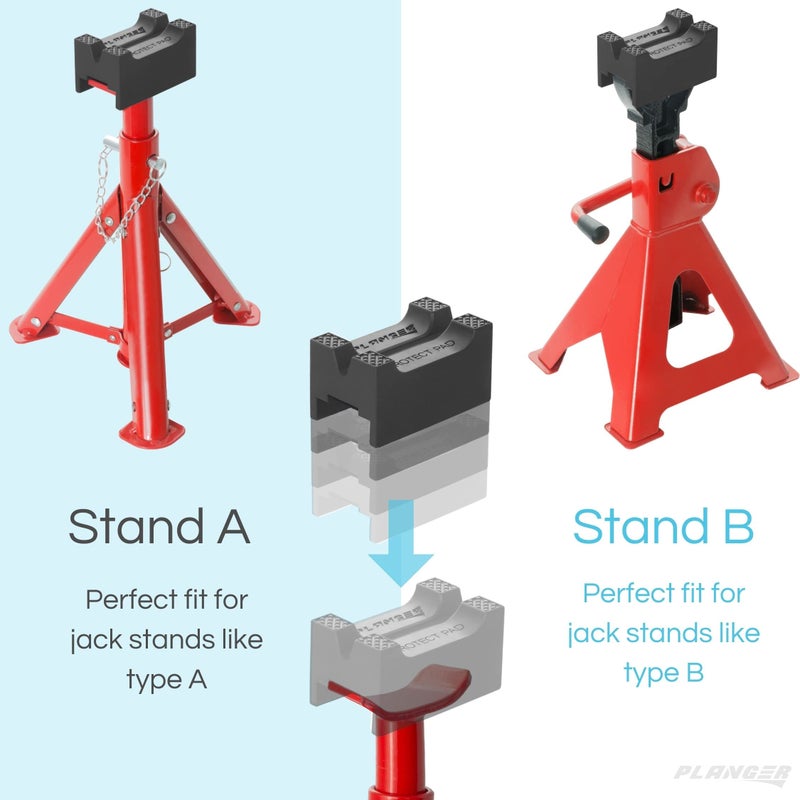 PLANGERÂ® - Protect Pad â€“Rubber Axle Stand Pad â€“ Protect Your Car When Jacking It Up with a Jack Stand â€“ Made from Highly Durable Rubber - Image 5